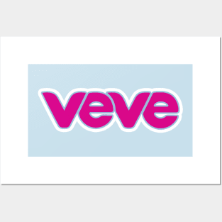 Veve Pink & Blue Logo Posters and Art